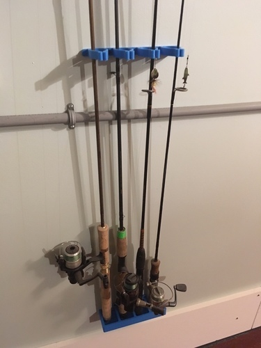 3D Printed Fishing rod holder / rack by BrookTrout | Pinshape
