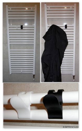 Hanger for heated towel rack