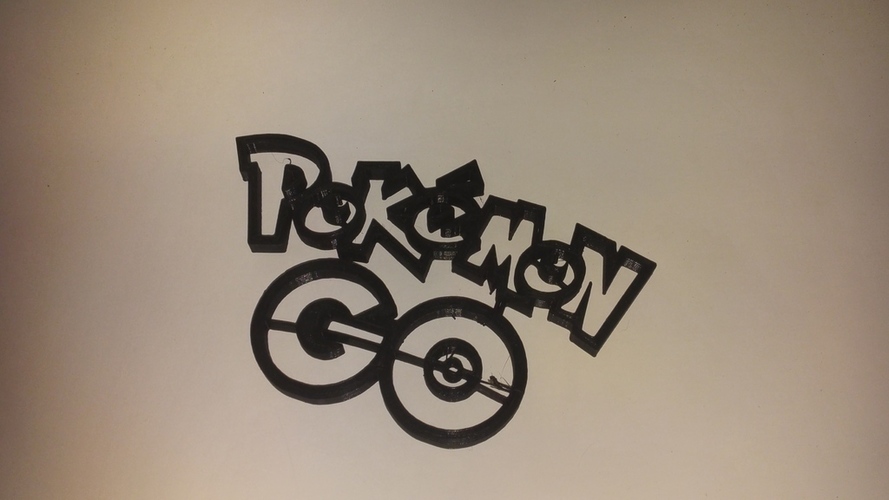 Pokemon GO logo 3D Print 106551