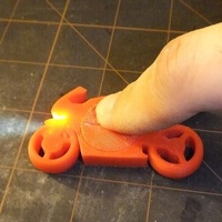 Small Motorcycle Keychain with Light 3D Printing 106617