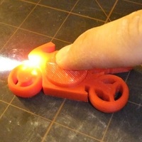 Motorcycle Keychain with Light - Thumbnail 3