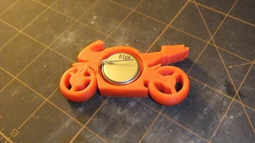 Motorcycle Keychain with Light 3D Print 106621