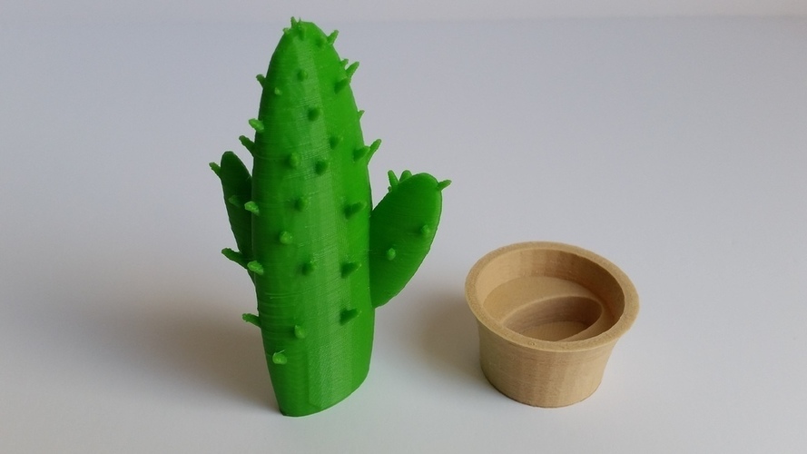 Cactus in a pot 3D Print 106813