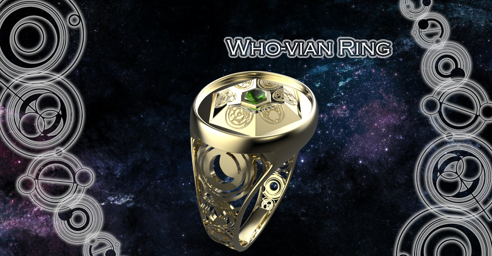 Who-Vian Ring 3D Print 10687