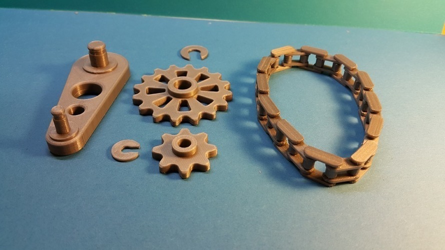 Gears rotating system - Chaîne pignons - 3D Print 107107