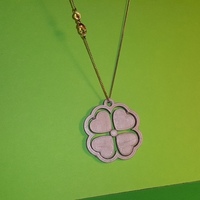 Heart Clover - Trèfle Coeur - Porte bonheur - Thumbnail 2