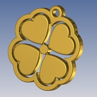 Heart Clover - Trèfle Coeur - Porte bonheur - Thumbnail 5
