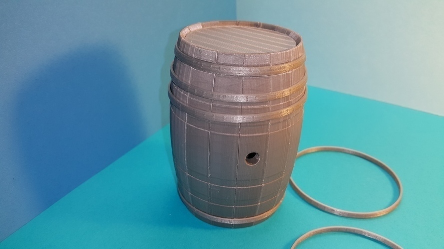 Tonneau - puzzle - Barrel BORDEAUX - option tirelire - piggy ban 3D Print 107171