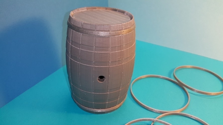 Tonneau - puzzle - Barrel BORDEAUX - option tirelire - piggy ban 3D Print 107182