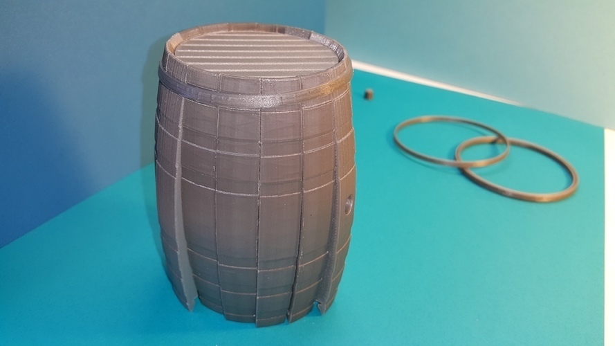 Tonneau - puzzle - Barrel BORDEAUX - option tirelire - piggy ban 3D Print 107184
