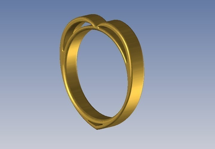 Heart ring -  Bague coeur 3D Print 107386