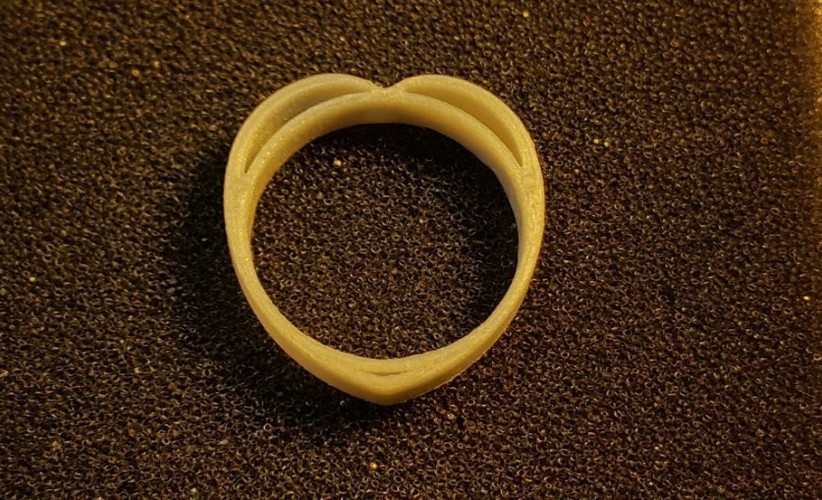 Heart ring -  Bague coeur 3D Print 107387