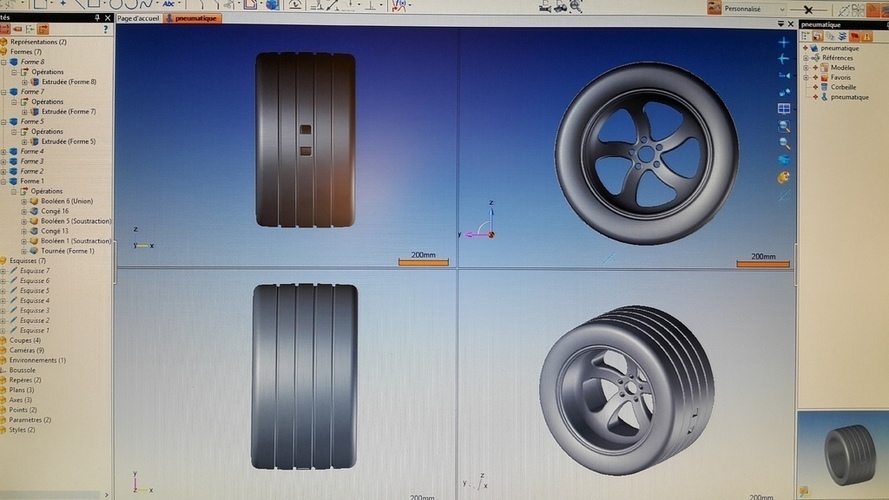 Wheel - roue et pneumatique - tires 3D Print 107420