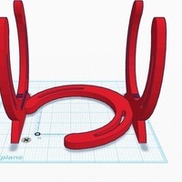 Small Horse Shoe Wine Rack 3D Printing 107619