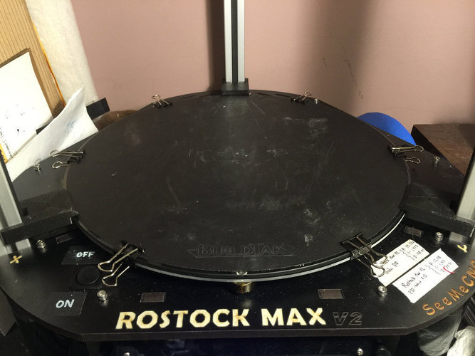 Rostock Max V2 - Triple Strong Bed Clamp - No hardware needed!  3D Print 107741