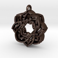 Layered Flower Necklace Pendant - Thumbnail 2