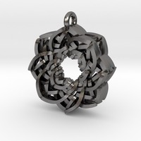 Layered Flower Necklace Pendant - Thumbnail 3
