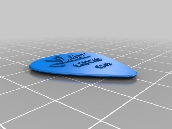 Customized Guitar Pick of my rock band Stratoz 3D Print 107855