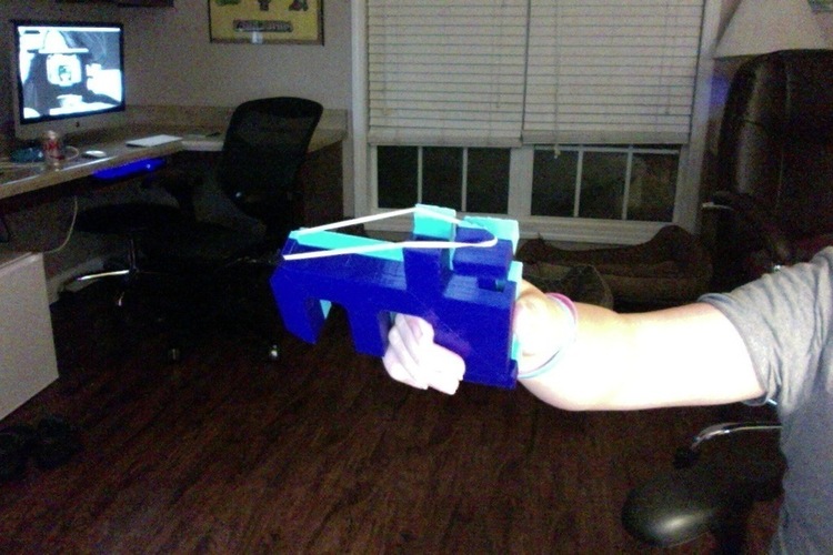 Rubber band gun no assembly required 2.6 (.stl file now) 3D Print 108022
