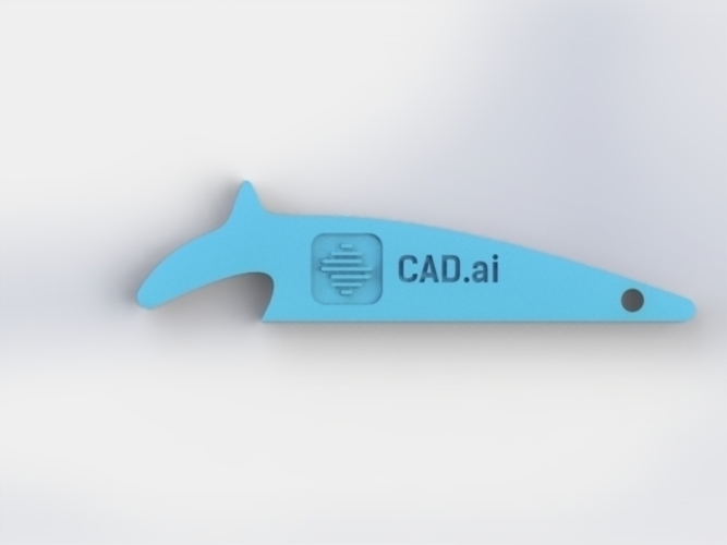 CAD.ai Bottle Opener - No Coin Needed 3D Print 108039