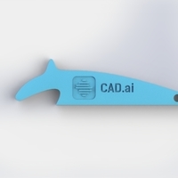 Small CAD.ai Bottle Opener - No Coin Needed 3D Printing 108039