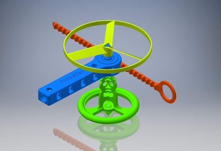 Propeller & Spinning Top Launcher 3D Print 108358