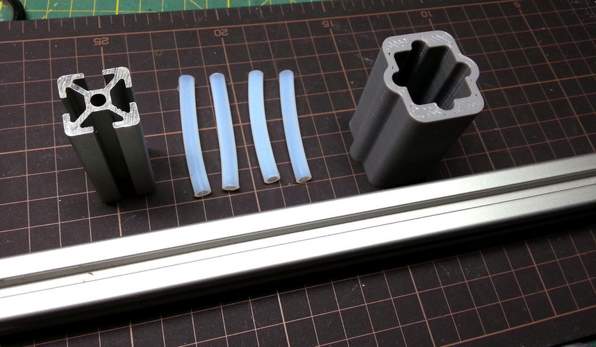 IDEA - connector for aluminum profiles, without screws 3D Print 108390