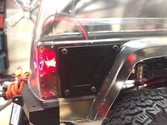  3D  Printed  SCX 10 II Cherokee Body Tail Lights w Armor by 