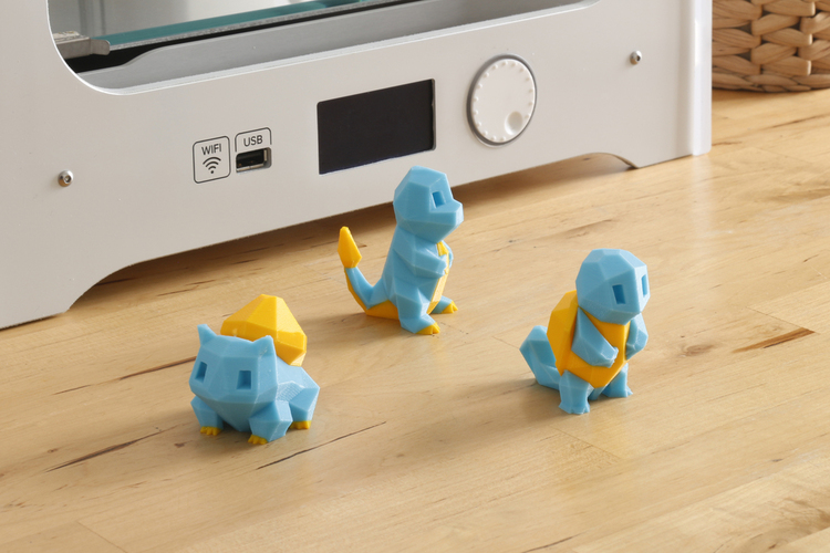 Low-Poly Pikachu  - Multi and Dual Extrusion version 3D Print 108676