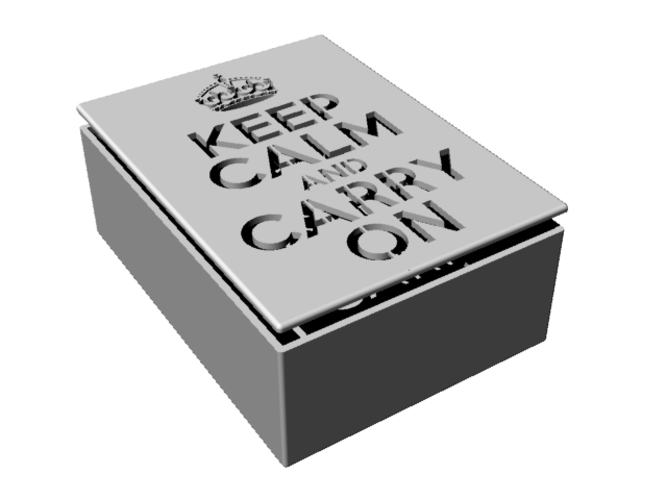 Box Keep Calm 3D Print 108693