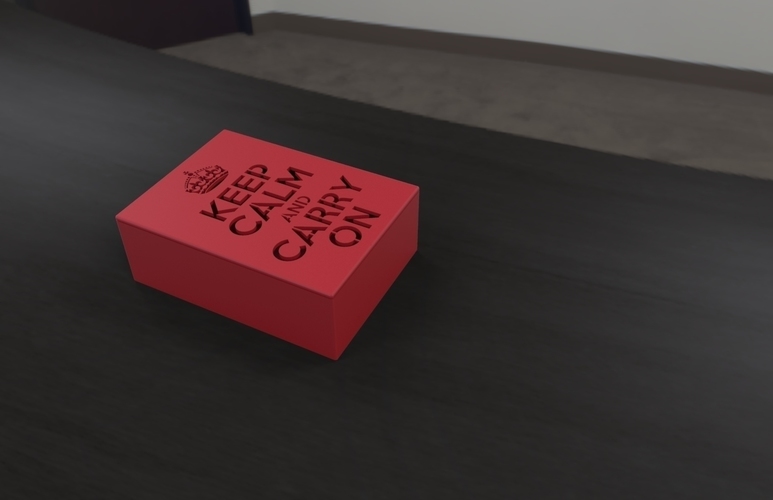 Box Keep Calm 3D Print 108695