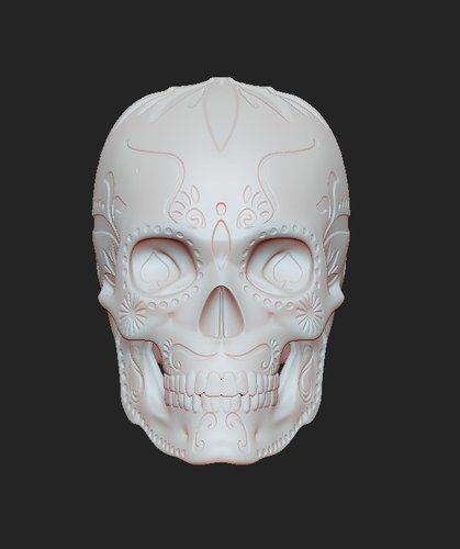 SUGAR SKULL (UPDATED) Added new file 12-1-16 3D Print 108851