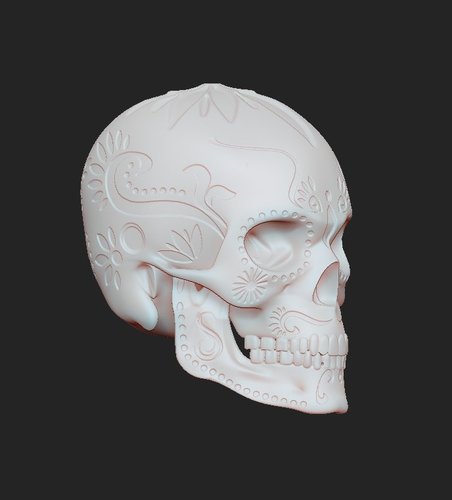 SUGAR SKULL (UPDATED) Added new file 12-1-16 3D Print 108853