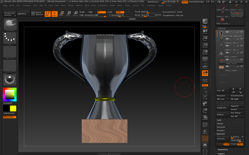 Trophy horse without base