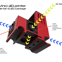 DaVinci E3D v6 dobuble fan carriage. - Thumbnail 2