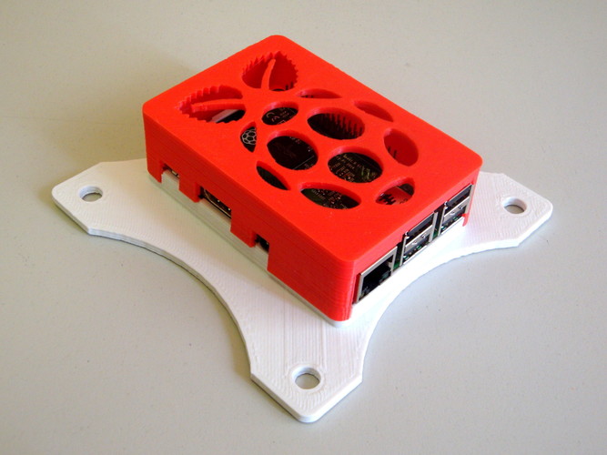 Push-to-fit Raspberry Pi model B box 3D Print 108929
