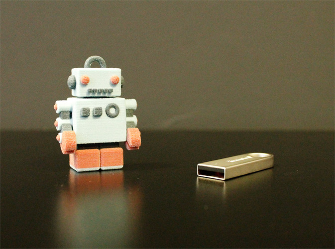 Bling USB Robot 3D Print 10906