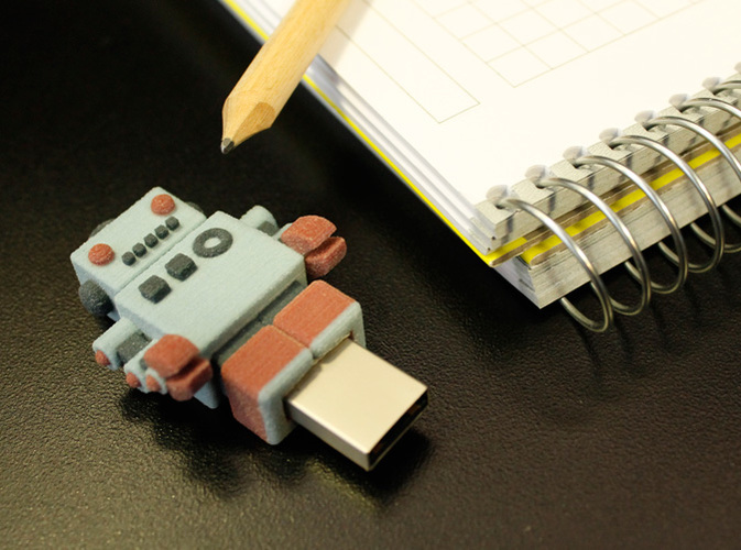 Bling USB Robot 3D Print 10909