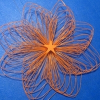 Small Super Flowers (drooloop flowers) Wide Petal- customizable 3D Printing 109118