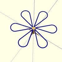 Super Flowers (drooloop flowers) Wide Petal- customizable - Thumbnail 9