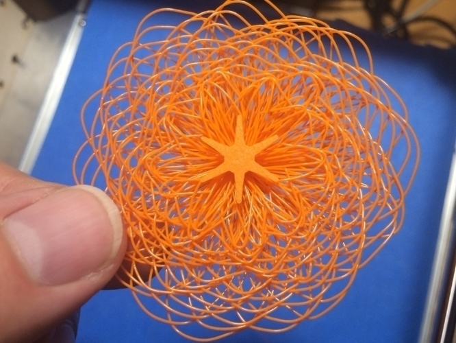 Super Flowers (drooloop flowers) Wide Petal- customizable 3D Print 109129