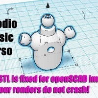 Small Modio remeshed Basic Torso 3D Printing 109156