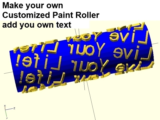 Customizable Text Paint Roller
