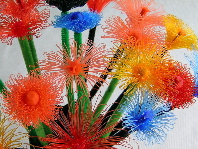 Super Flowers (drooloop flowers)- customizable 3D Print 109177