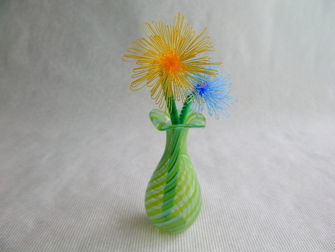 Super Flowers (drooloop flowers)- customizable 3D Print 109180
