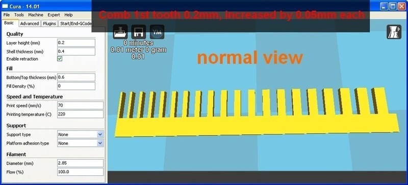 Calibration Comb - customizable