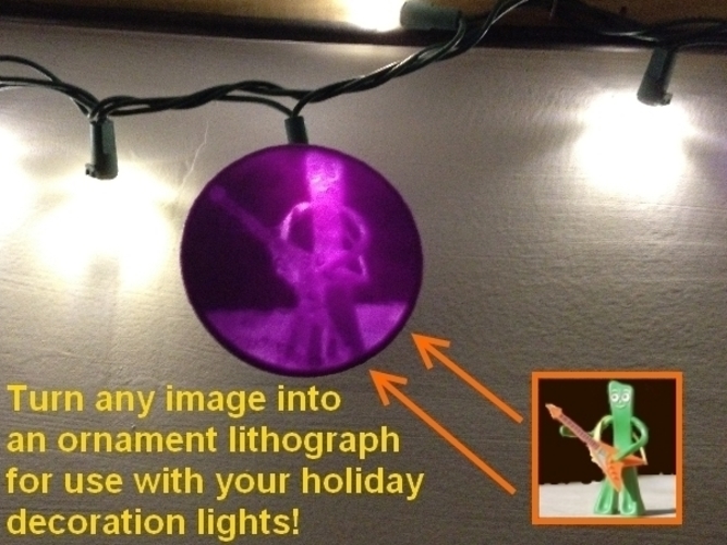 Ornament Customizable Lithopane! 3D Print 109197