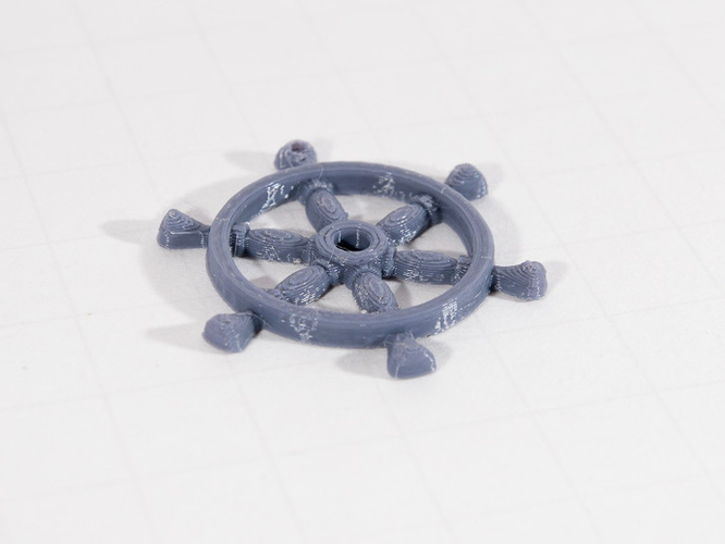 Ship Wheel Pendant 3D Print 109226