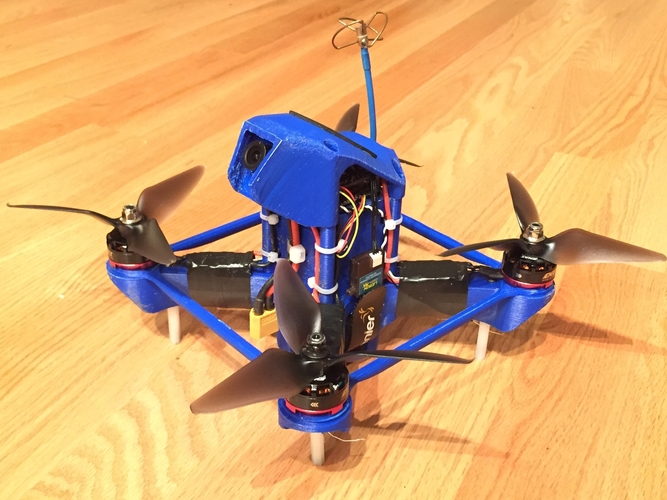 Birdbone Aero 210 FPV Mini Quad Frame 3D Print 109327