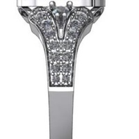 Small Wedding Ring Sapphir 3D Printing 109434